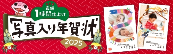 【早割実施中】2025年☆巳年・写真入り年賀状☆